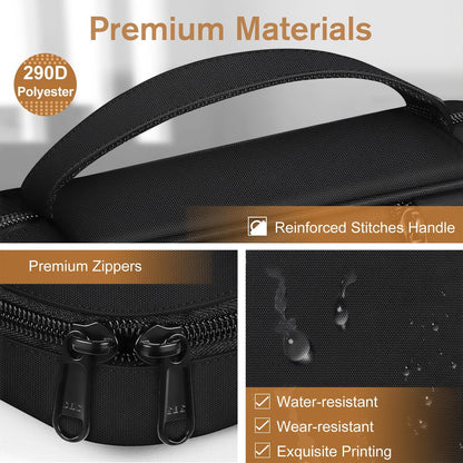 Bible Cover, Carrying Book Case Church Bag Bible Protective with Handle and Zippered Pocket, Gift for Mother Lady Women Men, Black