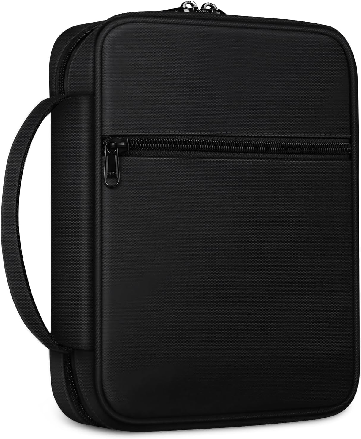 Bible Cover, Carrying Book Case Church Bag Bible Protective with Handle and Zippered Pocket, Gift for Mother Lady Women Men, Black